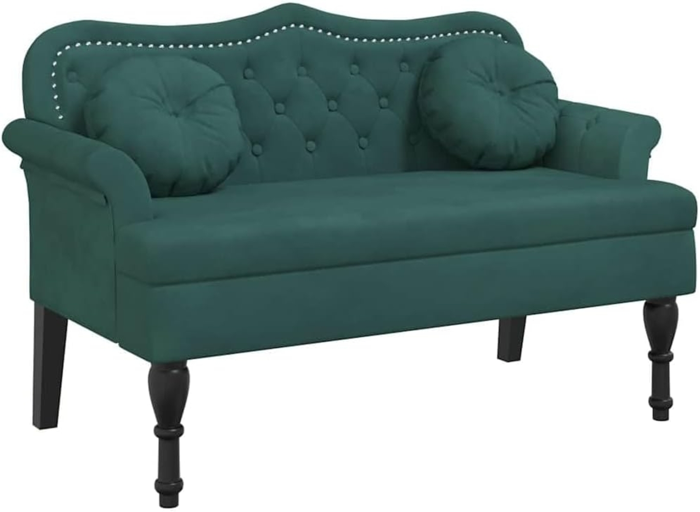 vidaXL Bank mit Kissen Dunkelgrün 120,5 x 65 x 75 cm Samt 372142 Bild 1