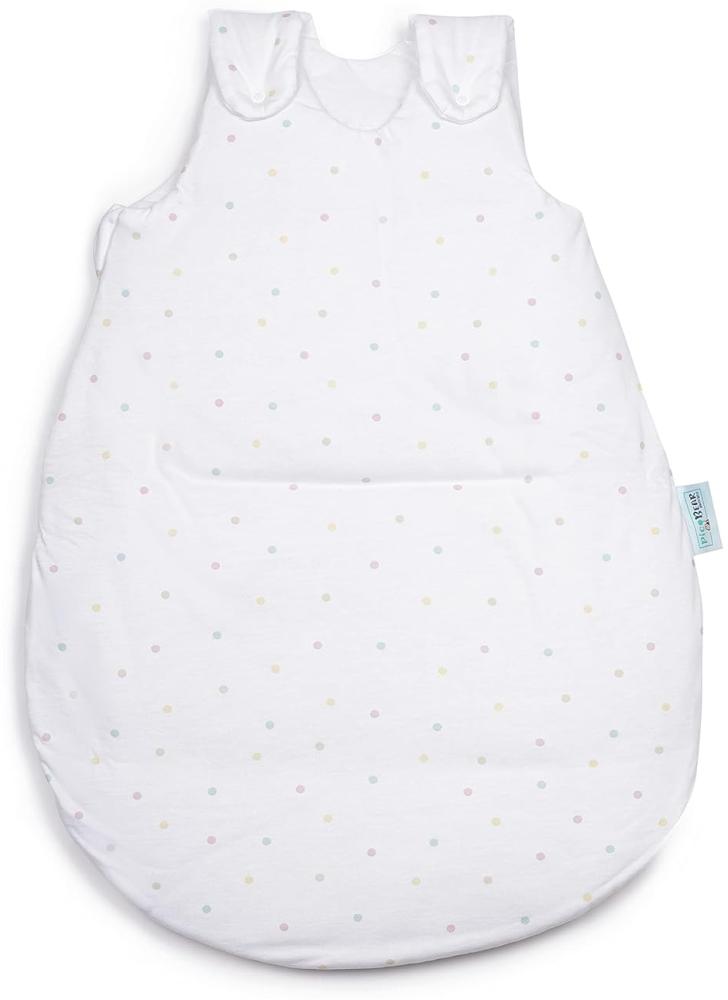 Babyschlafsack HONEY | mitwachsend & atmungsaktiv | ganzjahres Baby-Schlafsack | Stoffe ÖKO-TEX zertifiziert | vier verstellbaren Größen (Punkte-bunt, 74/80) Bild 1