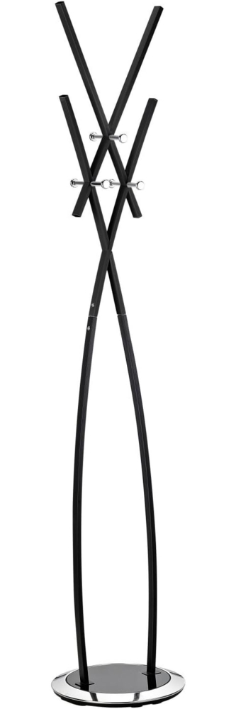 ALCO-Albert 2876-11 - Garderobenständer aus Metall, ca. 182 x 37 x 37 cm, schwarz Bild 1