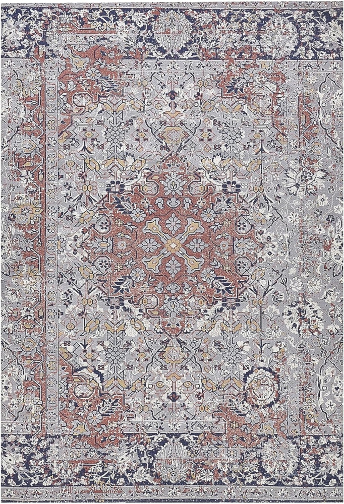 Teppich mehrfarbig orientalisches Muster 140x200 cm Kurzflor KORGAN Bild 1