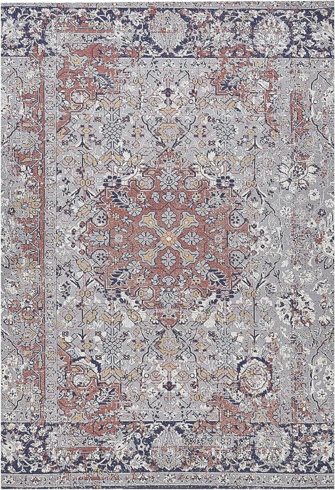 Teppich mehrfarbig orientalisches Muster 140 x 200 cm Kurzflor KORGAN Bild 1