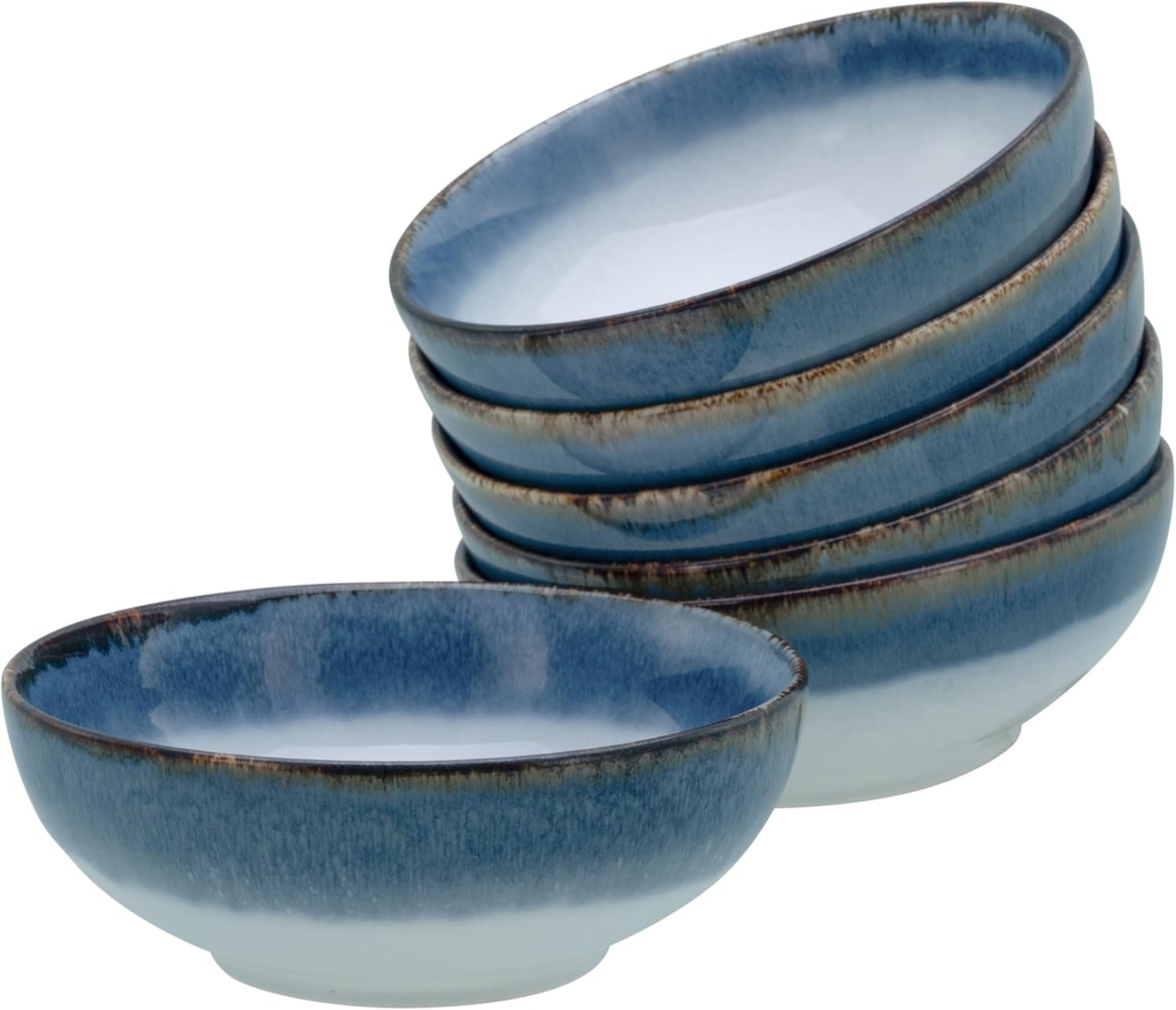 CreaTable 21692 Cascade Smoothie Bowls Set Steinzeug, blau, 6-teilig (1 Set) Bild 1