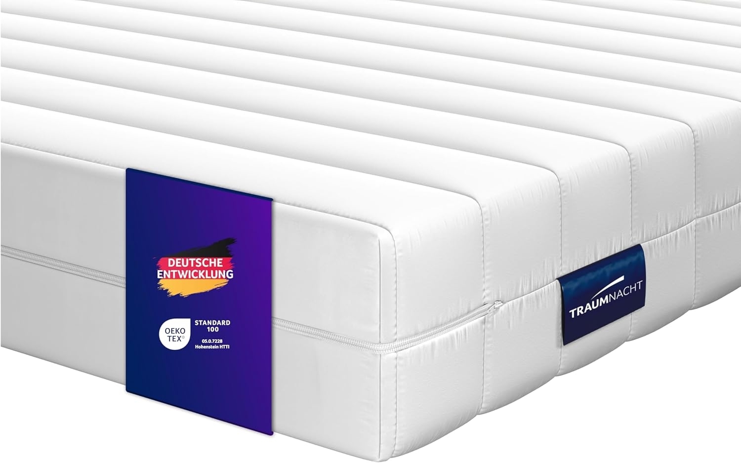 Traumnacht Basic 2 in 1 Duo 7- Zonen Kaltschaummatratze, Härtegrad 2 und 3, Öko-Tex zertifiziert, 140x210 cm, Höhe 15 cm, produziert nach deutschem Qualitätsstandard Bild 1