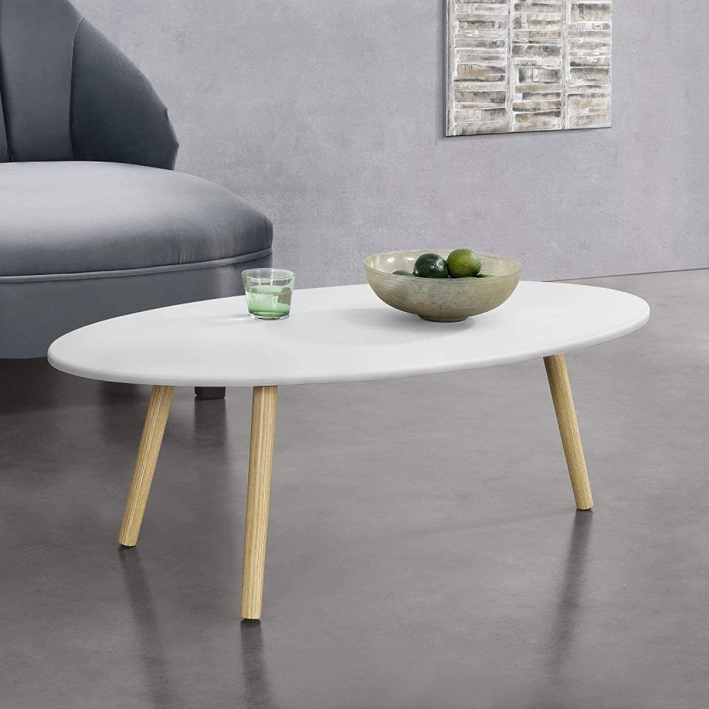 Couchtisch Viborg 109,5 x 59,5 x 39,5 cm Weiß en. casa Bild 1