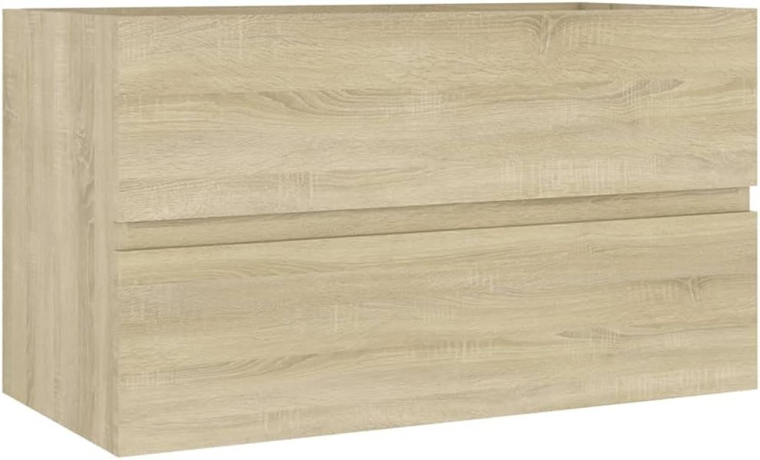 vidaXL Waschbeckenunterschrank Sonoma-Eiche 80x38,5x45cm Holzwerkstoff 804749 Bild 1