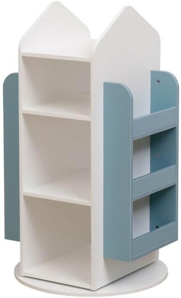 HOME DELUXE Kinderregal drehbar JUNA - 60 x 60 cm Blau Bild 1