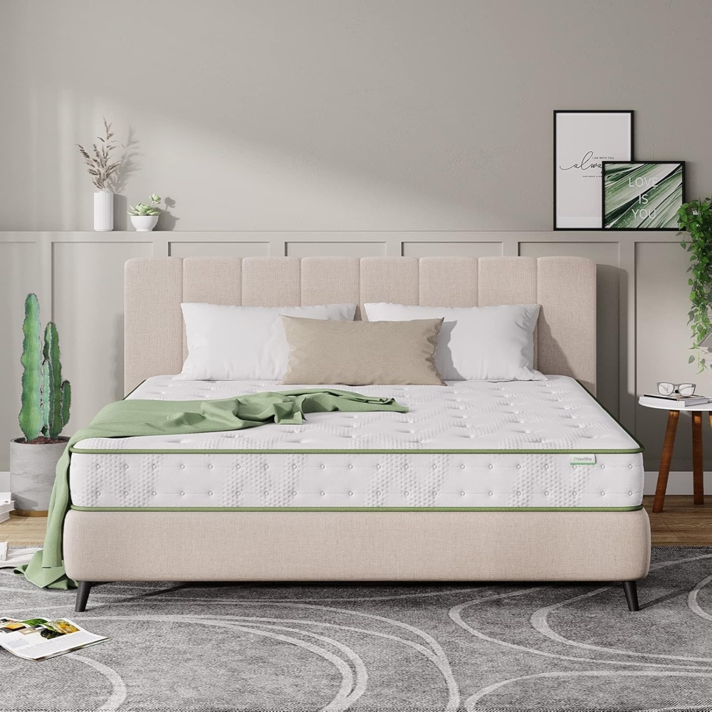 Novilla Matratze 150x200 Taschenfederkern Rollmatratze Härtegrad H2 H3 Öko Tex Tonnentaschenfederkernmatratze Höhe 18cm Mittelfest Atmungsaktiv Komfortmatratze Bild 1