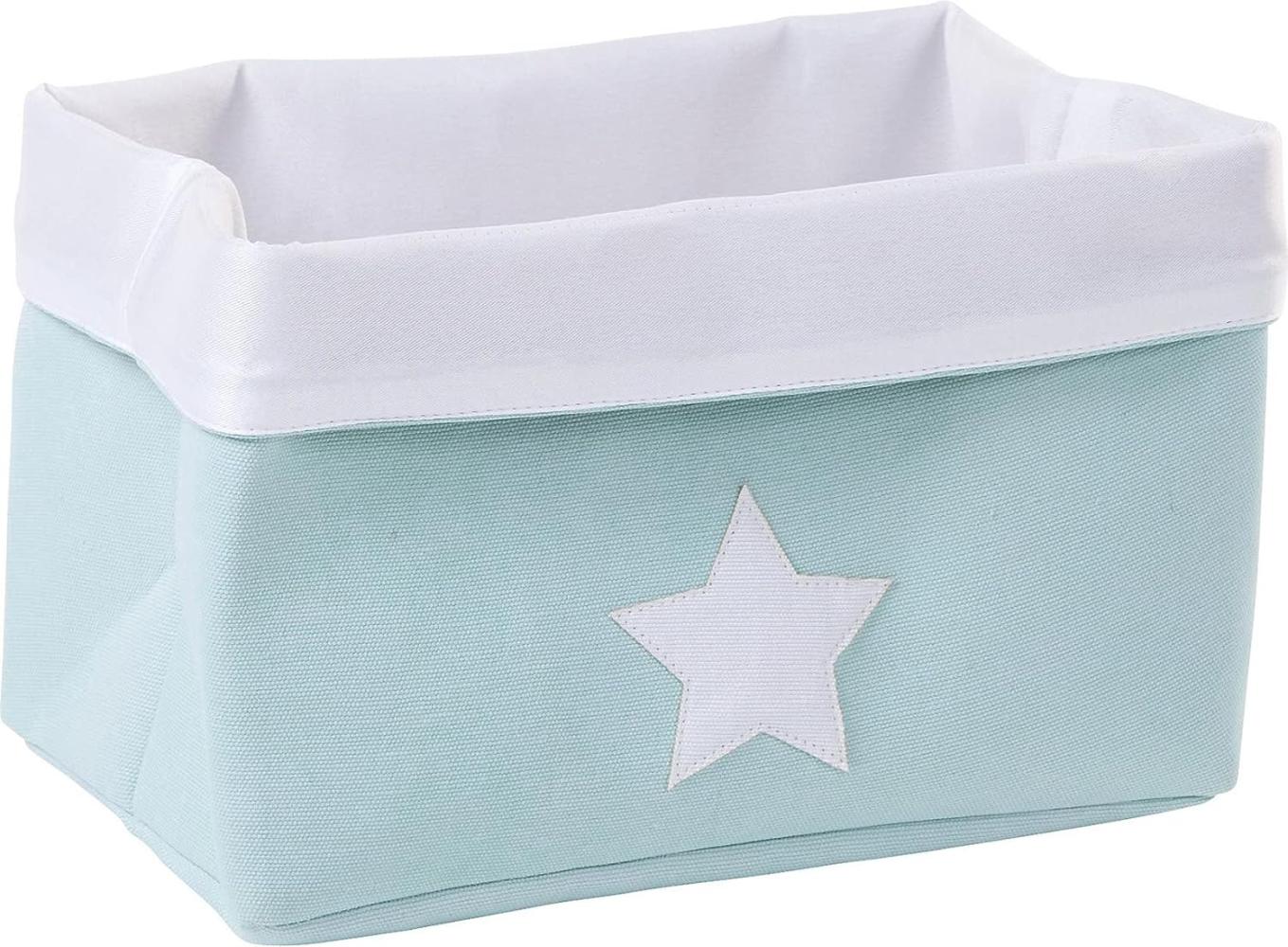 CHILDHOME Aufbewahrungs Korb Mint Star 32x20x20cm Bild 1