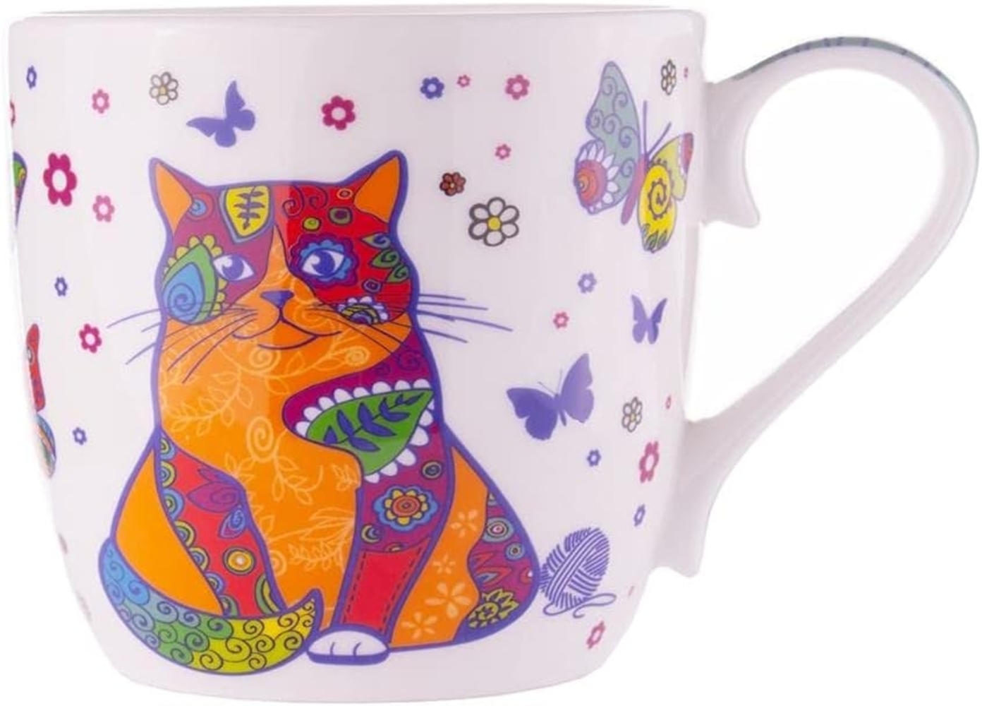 Könitz Colourful Animals Cat Becher, Tasse, Kaffeetasse, Bone China, Katze, 415 ml, 11 2 057 2288 Bild 1