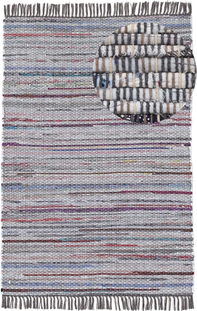 carpetfine Teppich Kelim Chindi, Wendeteppich, rechteckig, Höhe: 6 mm, handgewebt, Fleckerlteppich mit Fransen, auch vielen in Läufergrößen Bild 1