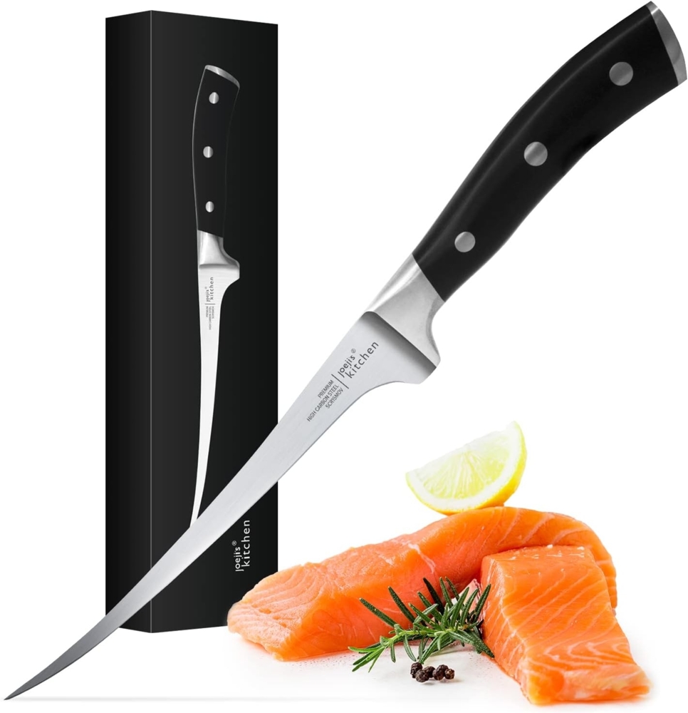 JOEJI’S KITCHEN Fischmesser Filetiermesser Fisch 32 cm scharf aus Edelstahl Fischfiletiermesser Bild 1