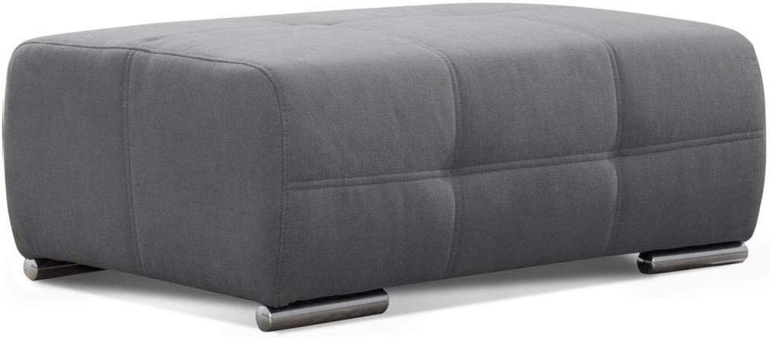 Cavadore Hocker Mistrel, Sitzhocker mit leichter Fleckentfernung dank Soft Clean, geeignet für Haushalte mit Kindern, Haustieren, 109 x 42 x 73, grau Bild 1