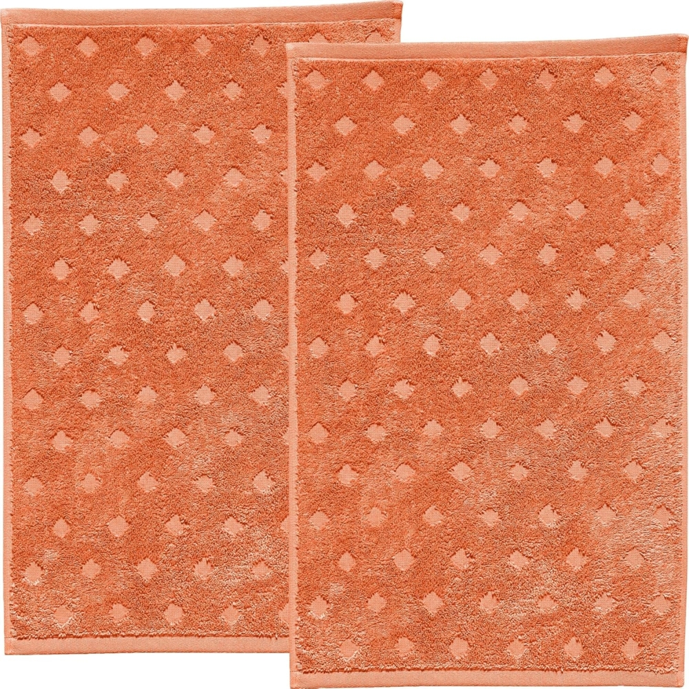 Erwin Müller Walk-Frottier "Baden-Baden" 2er-Pack, Orange, Gästetuch 2er | 30x50 cm Bild 1