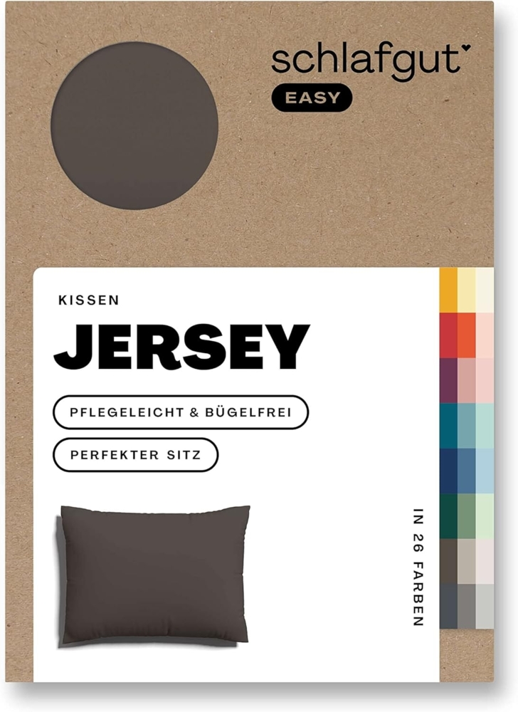 Schlafgut Kissenbezug EASY Jersey | Kissenbezug einzeln 60x80 cm | sand-deep Bild 1