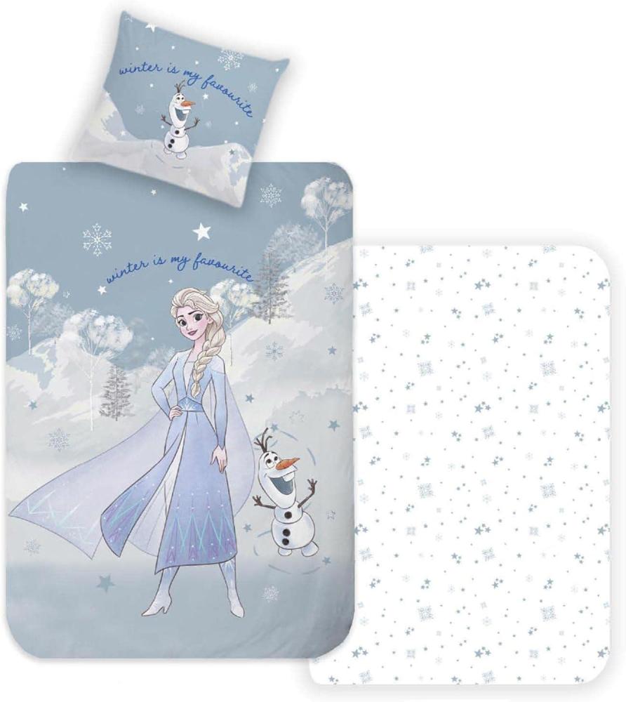 Wendebettwäsche Disney Home Frozen Kinder Wendebettwäsche Set, Disney, 2 teilig, Mit Reißverschluss, 100% Baumwolle Bild 1