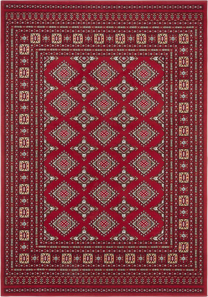 Orientalischer Kurzflor Teppich Sao Buchara Rot - 120x170x0,9cm Bild 1