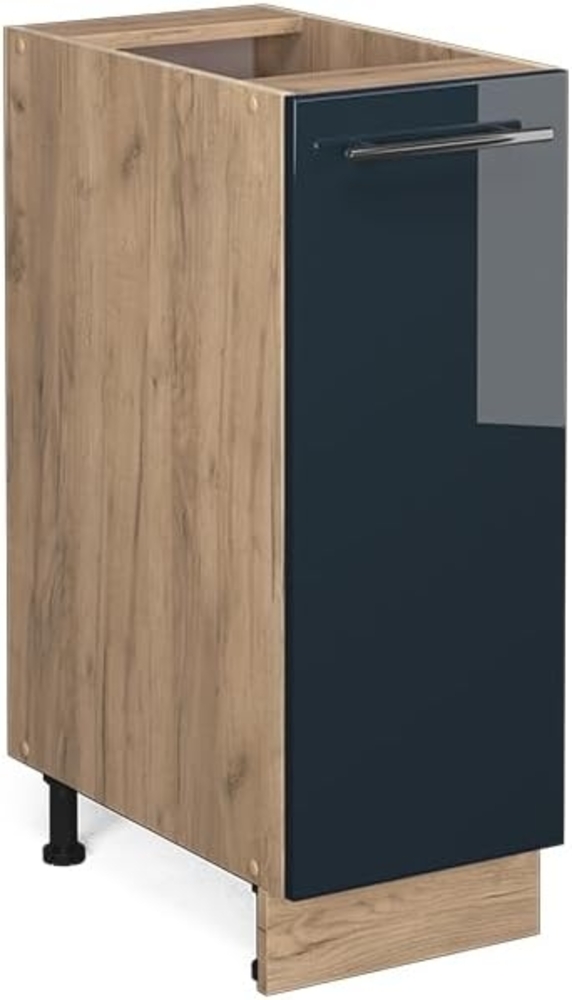 Apothekerschrank Fame-Line Dunkelblau Hochglanz 30 cm ohne Arbeitsplatte Vicco Bild 1