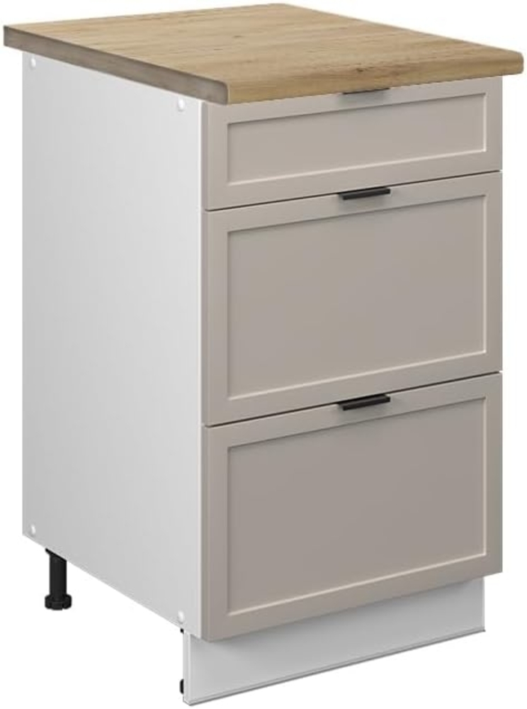 Vicco Küchenschränke Fame-Line, GrauBeige, 50 cm, AP Goldkraft Bild 1