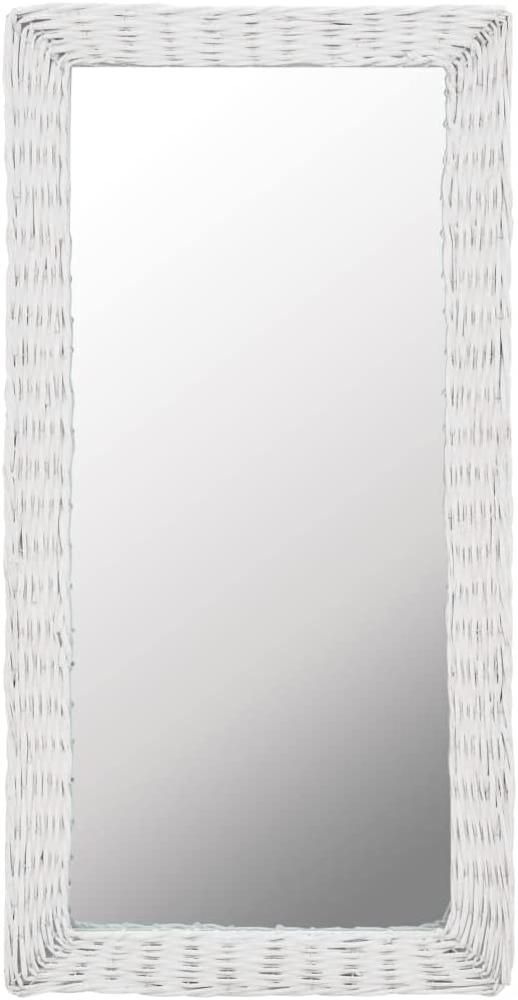 Spiegel Korbweide Weiß, 50x100 cm Bild 1