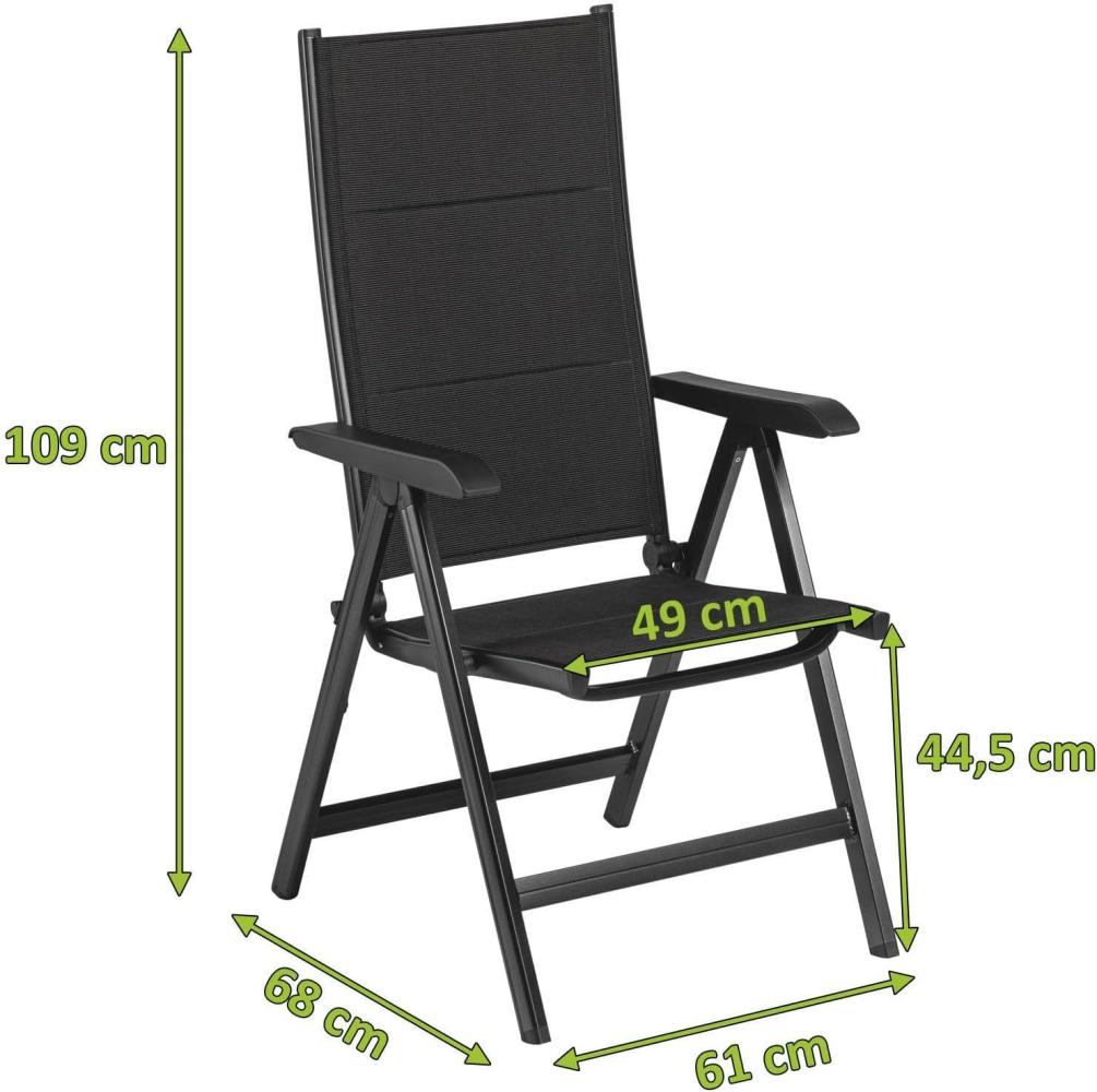 Kettler BASIC PLUS padded Multipositionssessel Klappsessel anthrazit charcoal Bild 1