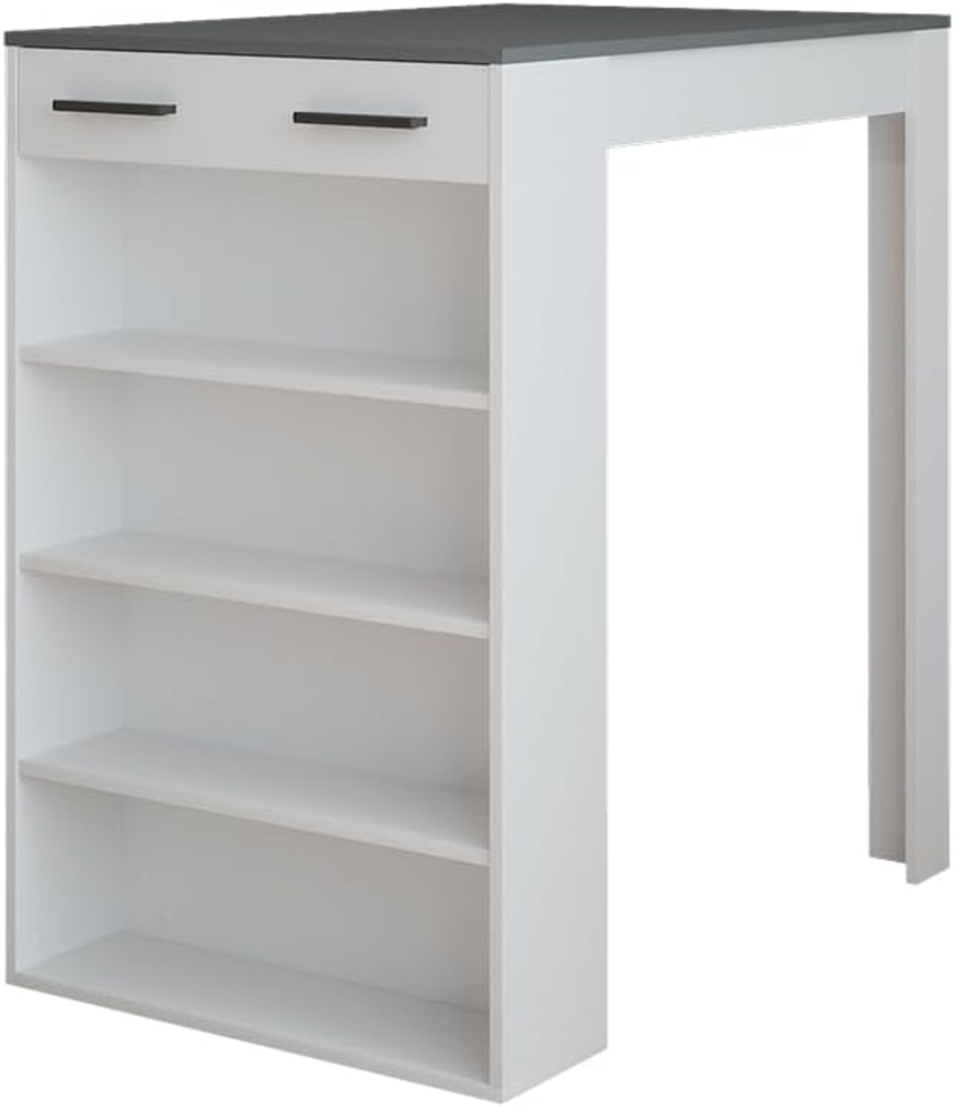 Bartisch Repose Weiß/Anthrazit 67 x 100 cm Vicco Bild 1