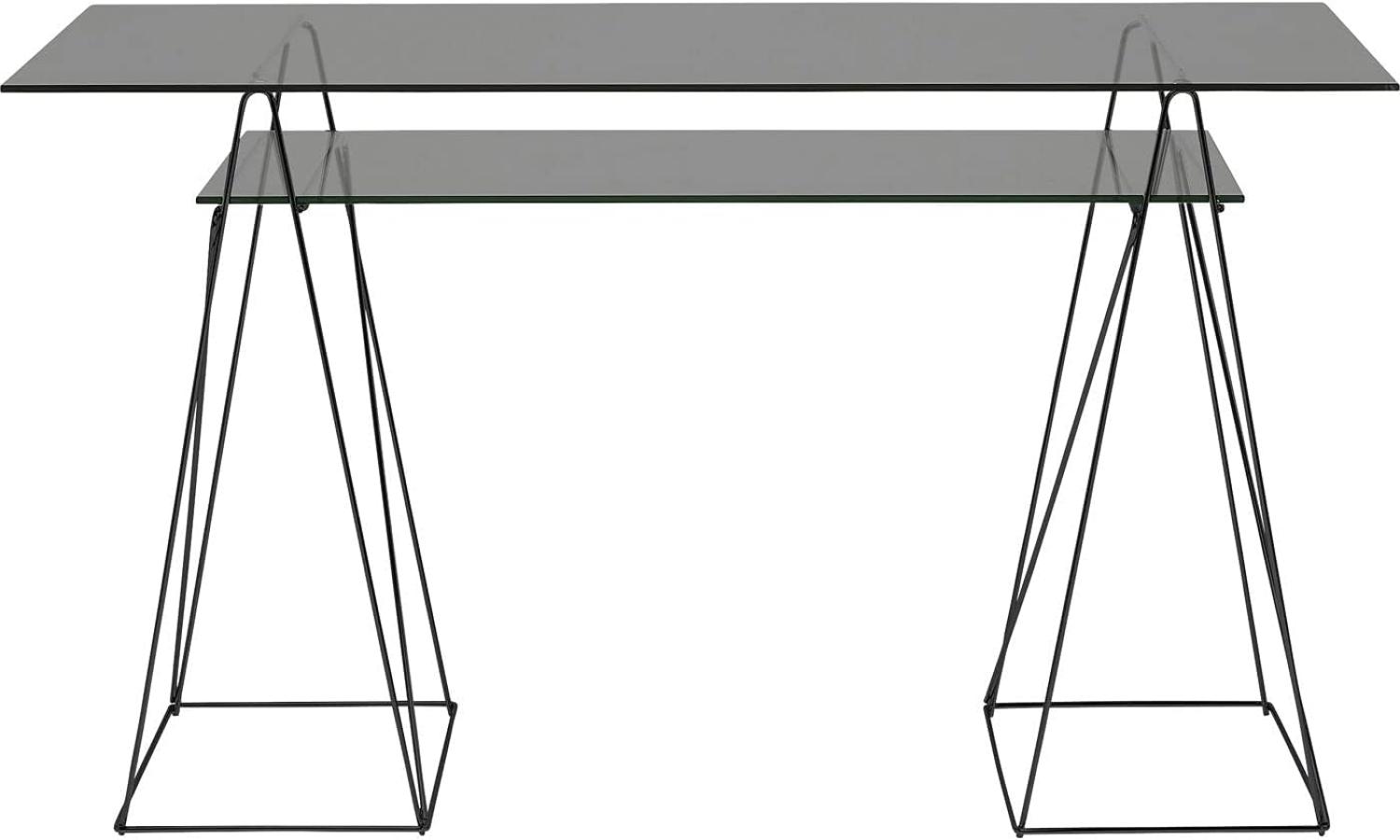 Kare Polar Schwarz 8mm ESG 135x65 cm Tisch, Glas, 72 x 135 x 65 cm Bild 1