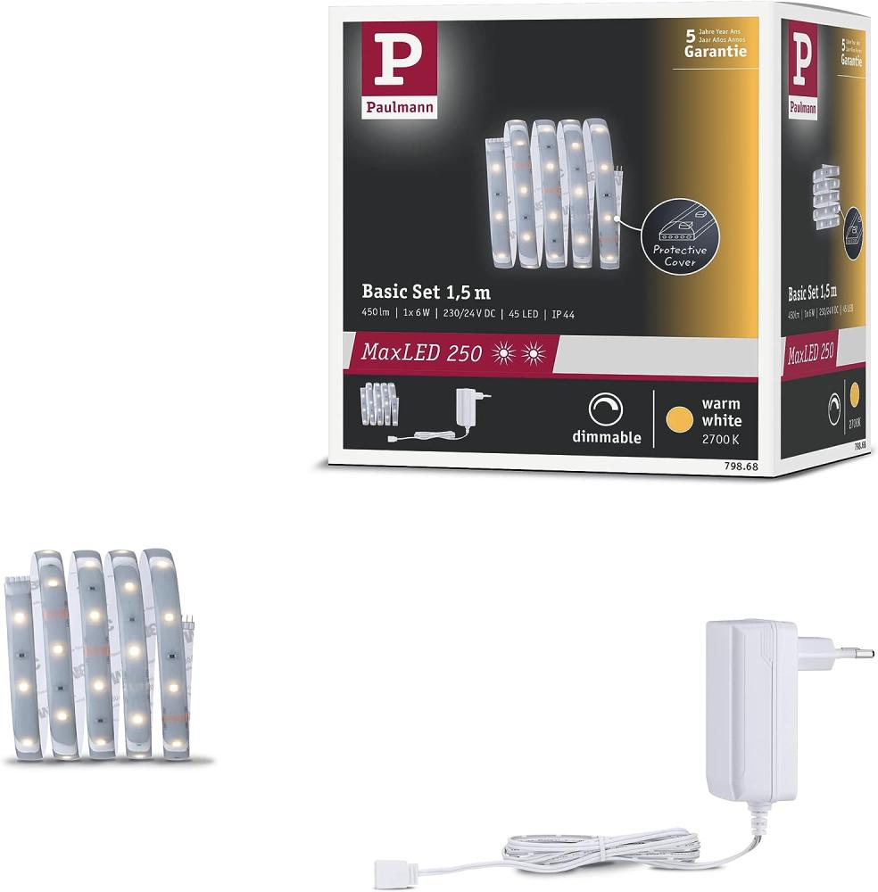 Paulmann No. 79868 MaxLED 250 Basiset beschichtet 1,5m IP44 Warmweiß Protect Cover Bild 1