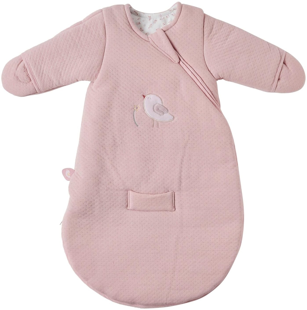 Nattou Babyschlafsack für Herbst und Winter aus Baumwolle, Mit Fäustlingen, TOG 2. 5, Ca. 60 cm, 0 - 3 Monate, Alice und Pomme, Rosa Bild 1