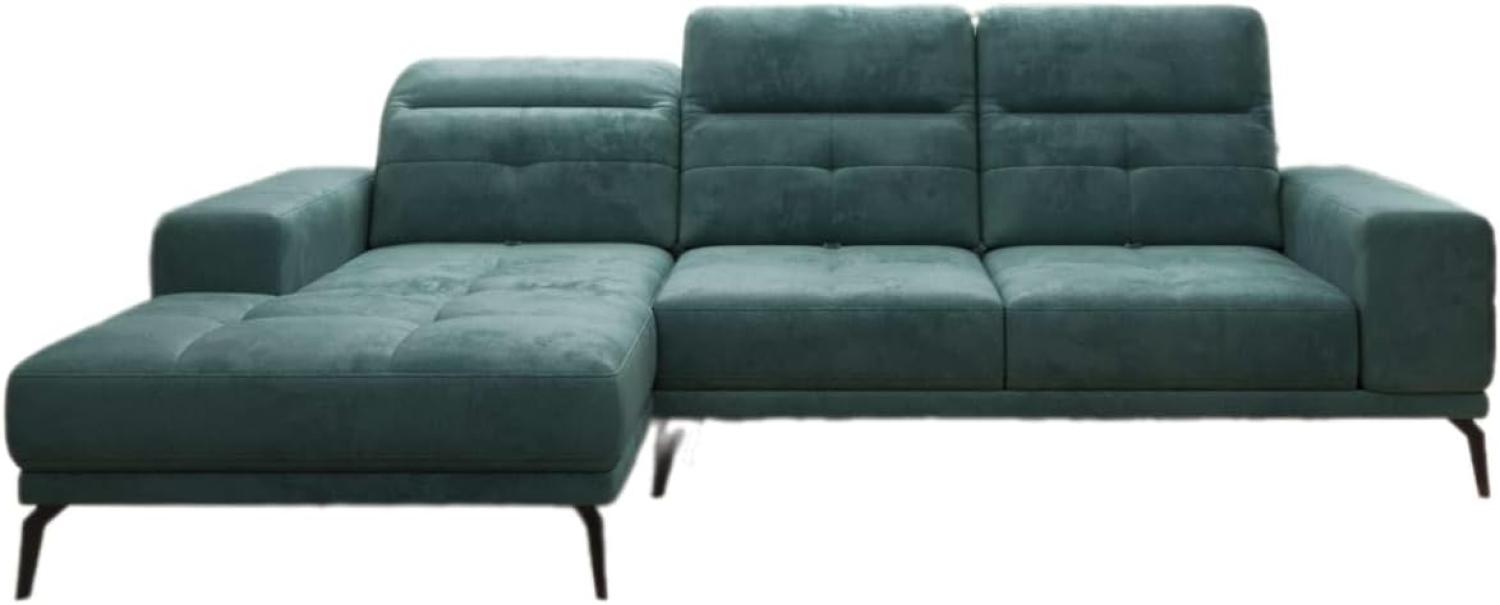 Designer Sofa Terina inkl. Beistellhocker Samt Grün Links Bild 1