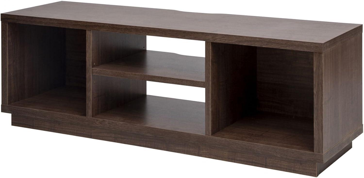 Iris Ohyama, TV-Ständer/TV-Schrank/TV-Holzständer/TV-Ständer mit offenen Regalen/TV-Ständer für 55-Zoll-Fernseher, Massivholz,DesignBüro, Wohnzimmer - TV Cabinet Standard - OTS-125S - Braun Bild 1