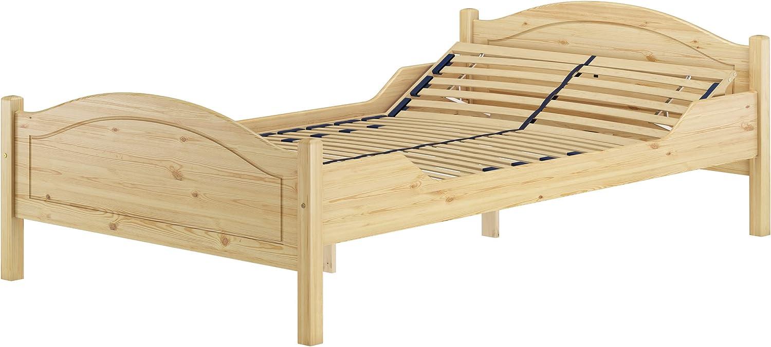 Überlanges Einzelbett 120x220 Kiefer Massivholz Landhausstil V-60.30-12-220Federholzrahmen inkl. Bild 1