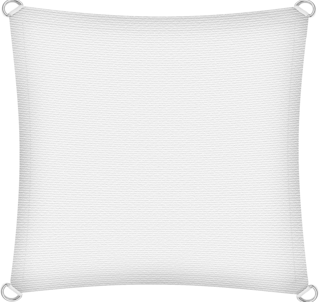 Sonnensegel Terrasse Sonnenschutzsegel 3x3 m Beschattung HDPE weiß Quadrat Bild 1