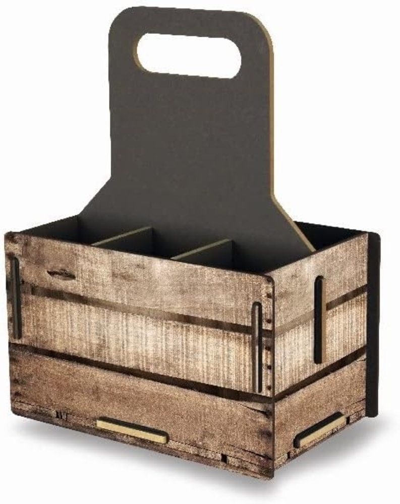 Werkhaus Der Flaschenträger für 6 Flaschen Weinkiste WL8372 Bild 1