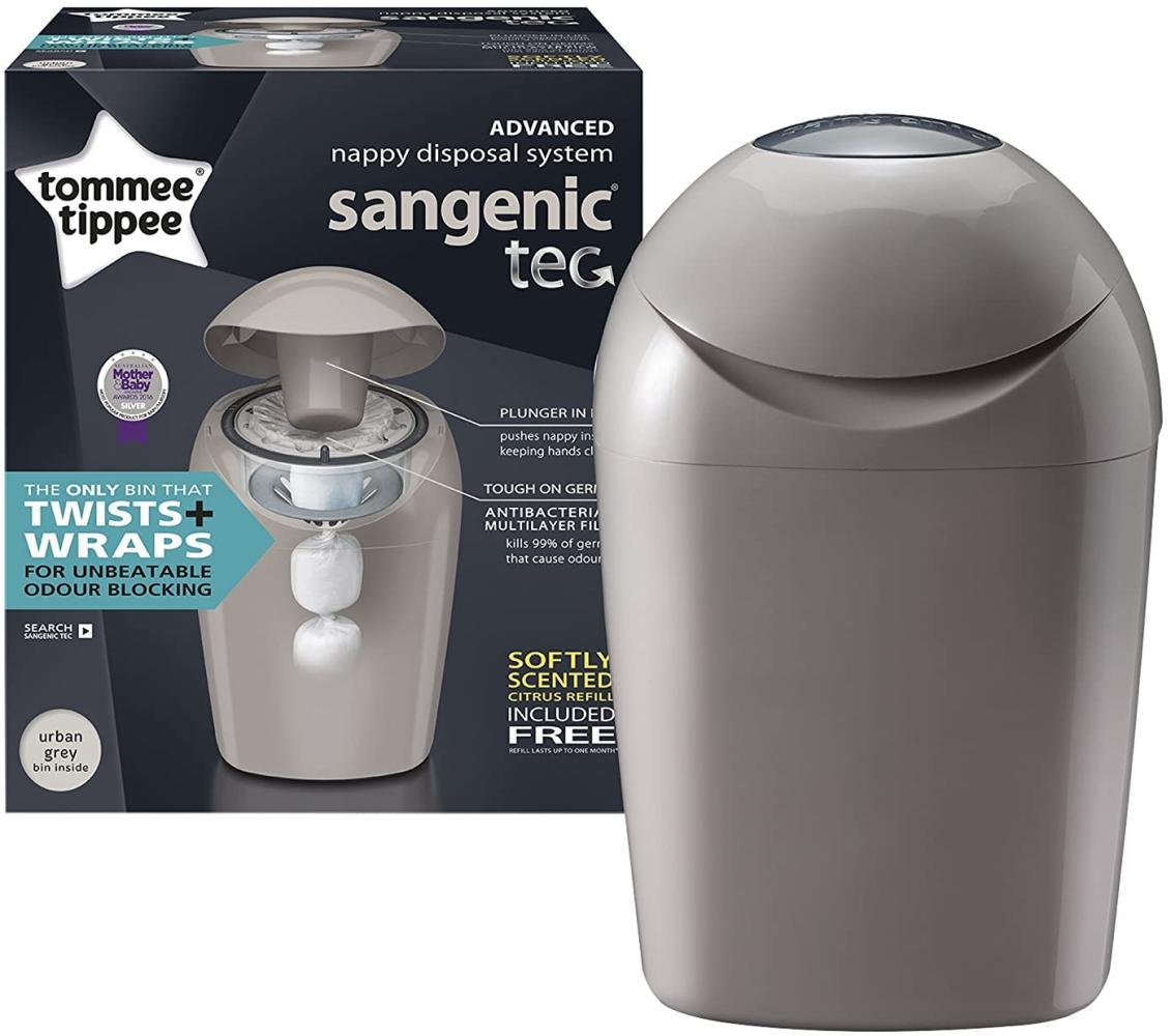 Tommee Tippee Sangenic Tec Windeleimer, Entsorgungs Badewanne (weiß) Bild 1