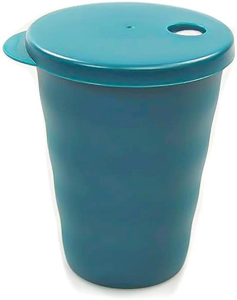 TUPPERWARE Junge Welle Trinkhalmbecher 330 ml türkisgrün Trinkhalm Becher Bild 1