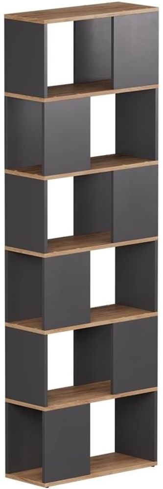 Raumteiler Eneos Anthrazit/Goldkraft Eiche 60 x 186 cm Vicco Bild 1