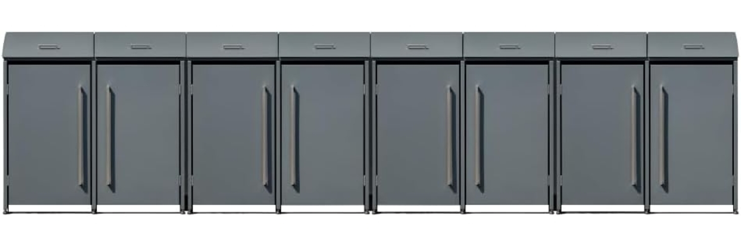 Westmann Metall Mülltonnenbox Moderna 8 | 8x240 L | Anthrazit | 83x556x135 cm Bild 1