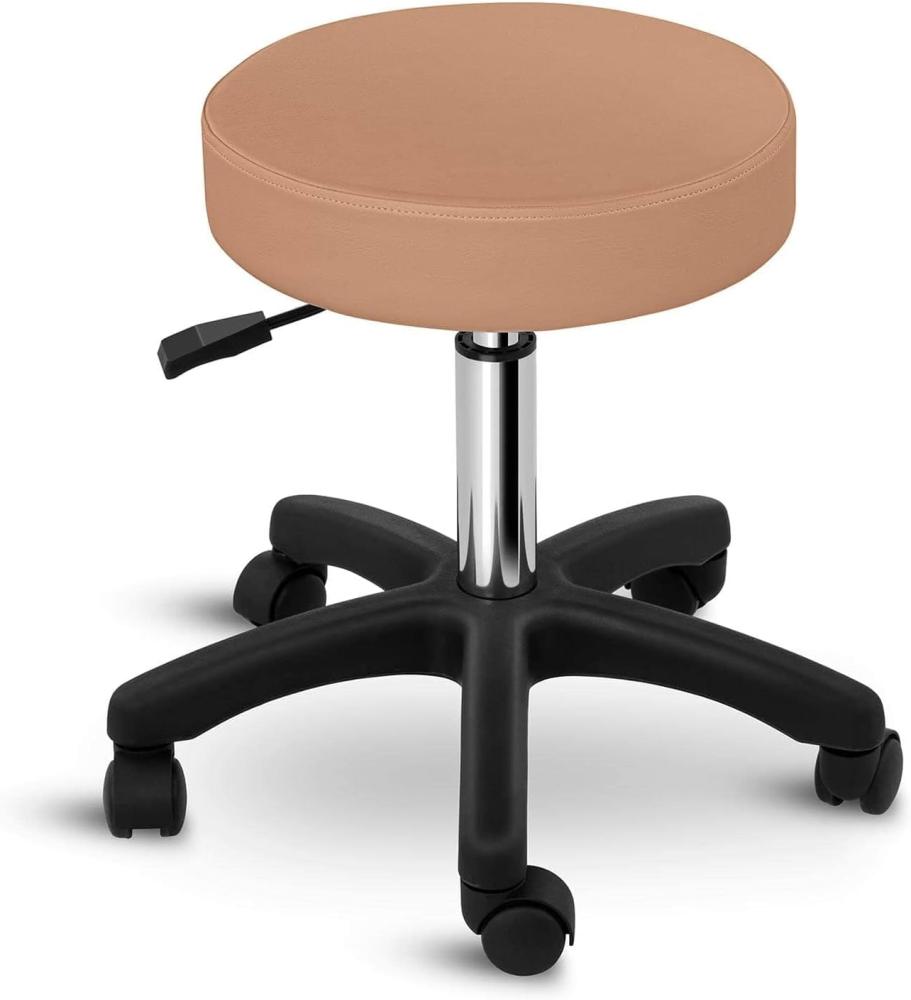 Physa Drehhocker Rollhocker Bürohocker Drehhocker Praxishocker Arbeitshocker Cappuccino Bild 1