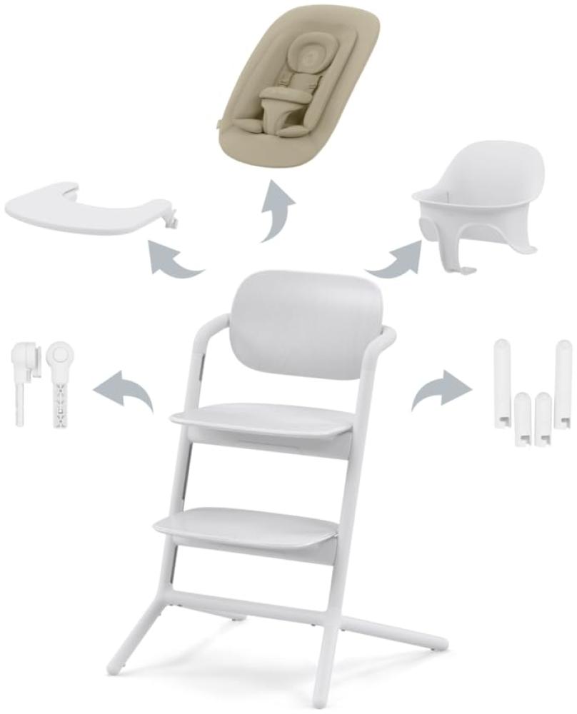 Cybex Lemo 4-in-1 Kinderstuhl All White Weiß Bild 1