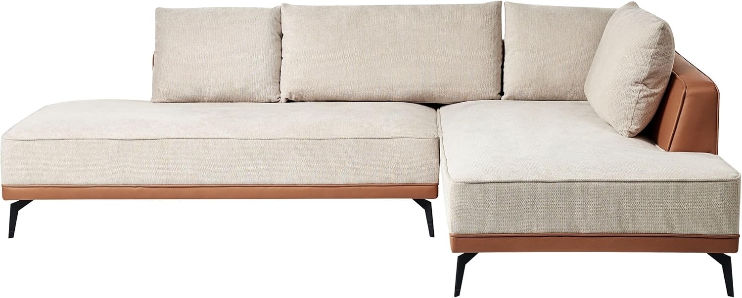 Modulsofa MYKEN Stoff Helles Beige Linksseitig Bild 1