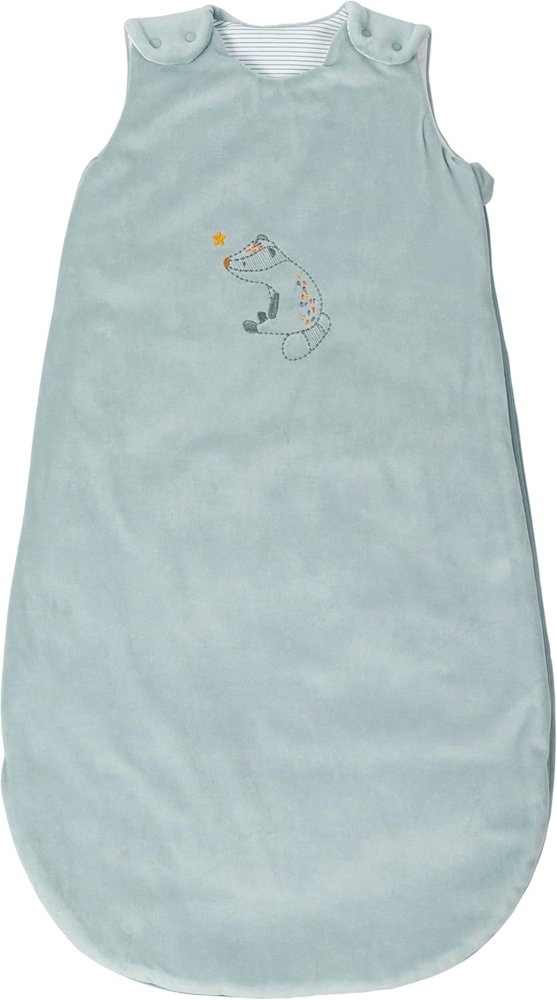 Nattou Babyschlafsack für Herbst und Winter, Aus Baumwolle und Polyester, Dachs Felix, TOG 2,5, Ca. 90 cm, 6-24 Monate, Felix und Leo, Hellblau Bild 1