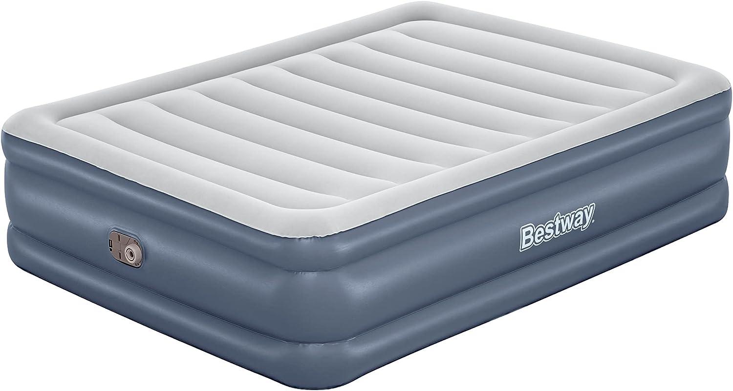 Bestway 'TriTech' Doppelluftbett mit integrierter Elektropumpe, grau, 203 x 152 x 51 cm Bild 1