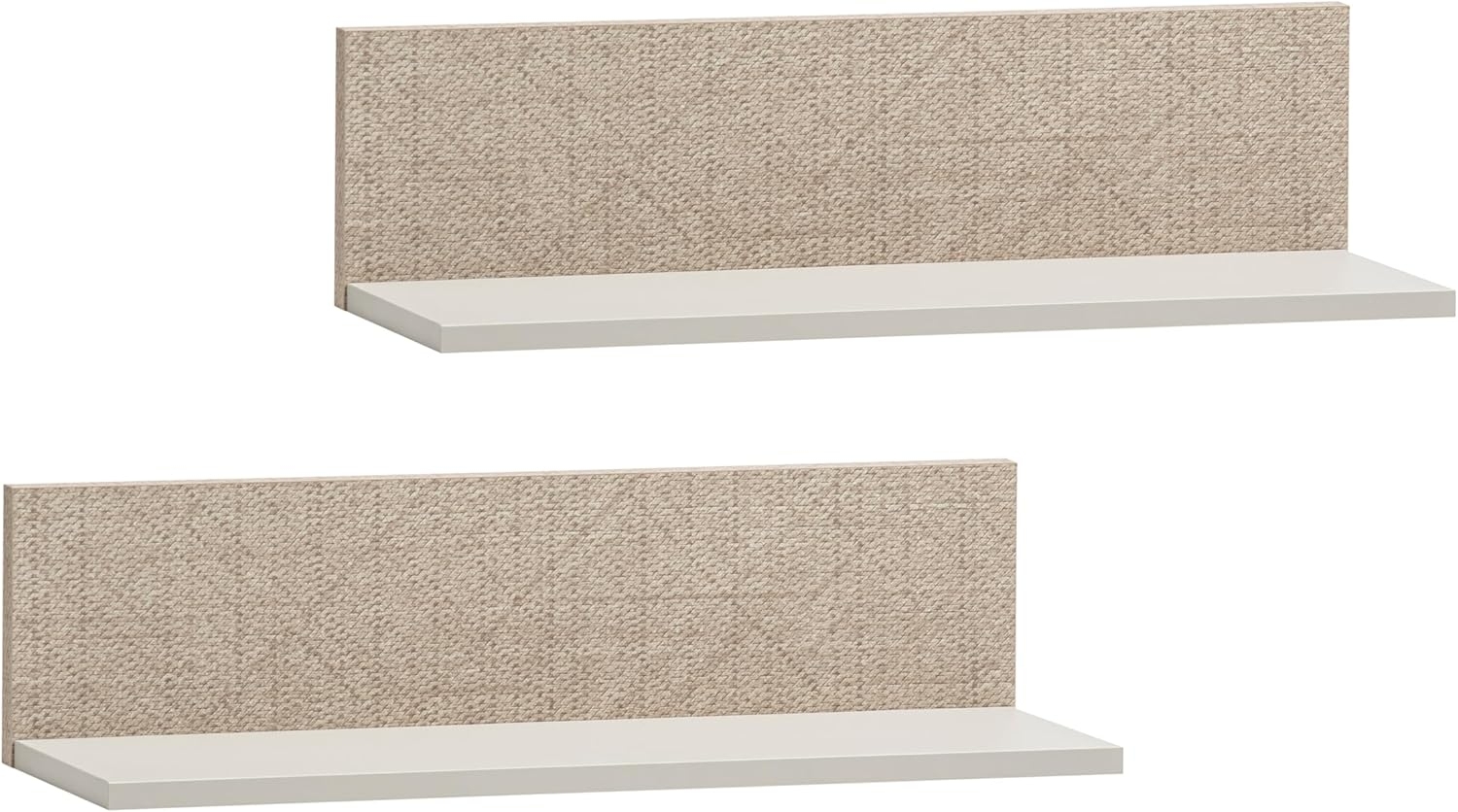 Schildmeyer Regalablage 2er-Set Edno 159984, cremebeige/Canasta Dekor, 60 x 17,3 x 15,7 cm Bild 1
