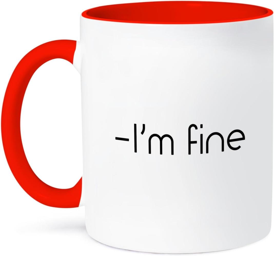 3dRose im fine-Two Ton Tasse, Keramik, rot, 10,2 x 7,62 x 9,52 cm Bild 1