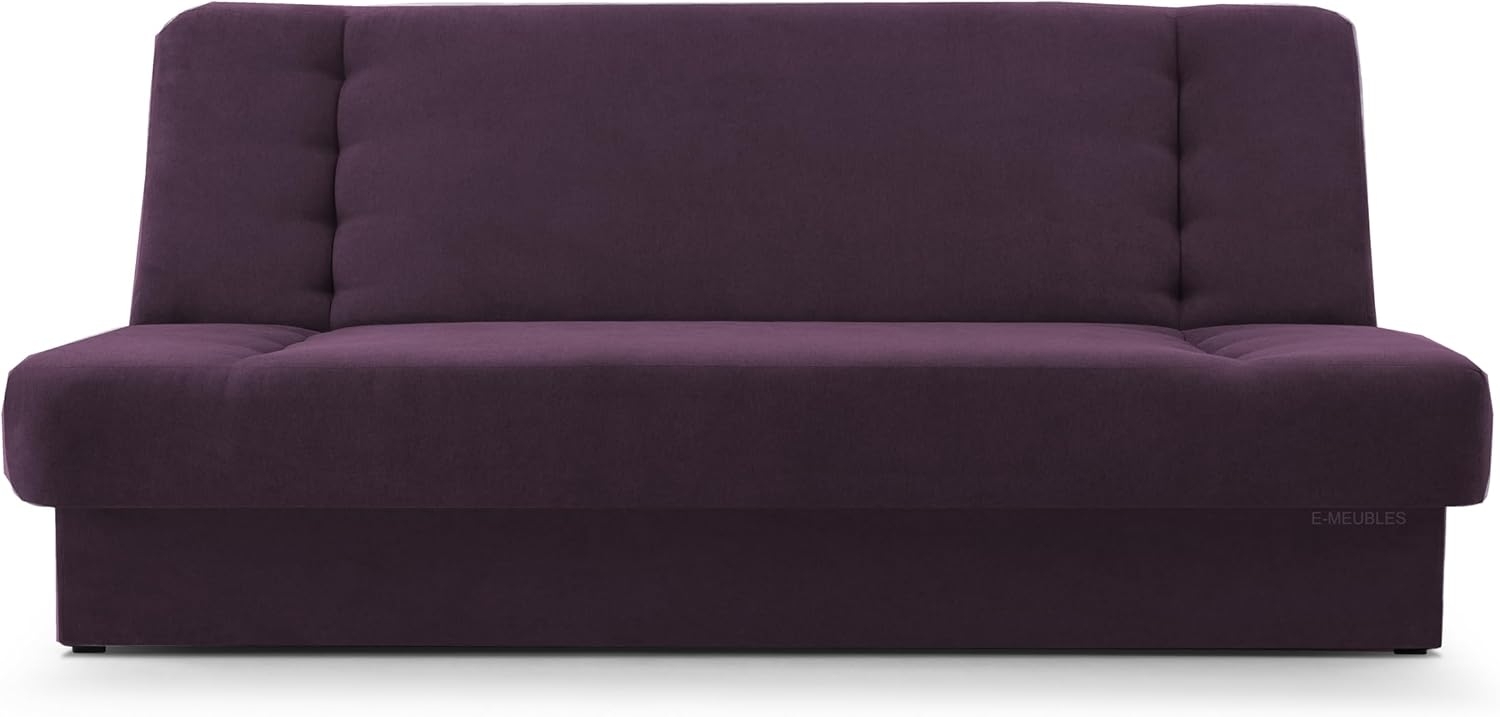 MOEBLO Schlafsofa Cyprus, Sofa Kippsofa Klappsofa Clic-Clack Couch für Wohnzimmer Federkern Sofagarnitur Polstersofa - 192 x 85 x 92 cm -, mit Bettkasten und Schlaffunktion Bild 1