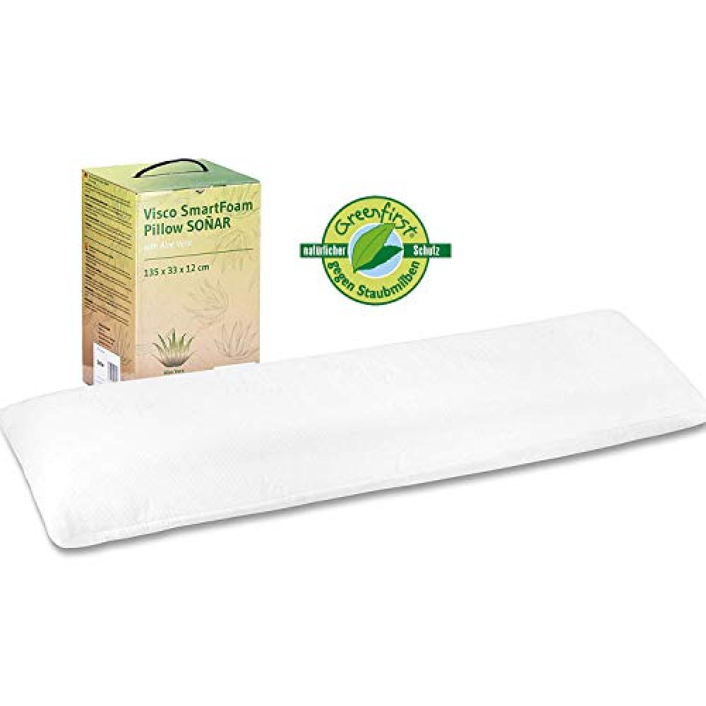 Third of Life Ergonomisches Seitenschläfer-Kissen SOÑAR | Orthopädisches Lagerungskissen aus Visco-Schaum und Nacken-Stützkissen für Paare | Hypoallergen | Aloe Vera Kissen-Bezug | 135 x 33 x 12cm Bild 1