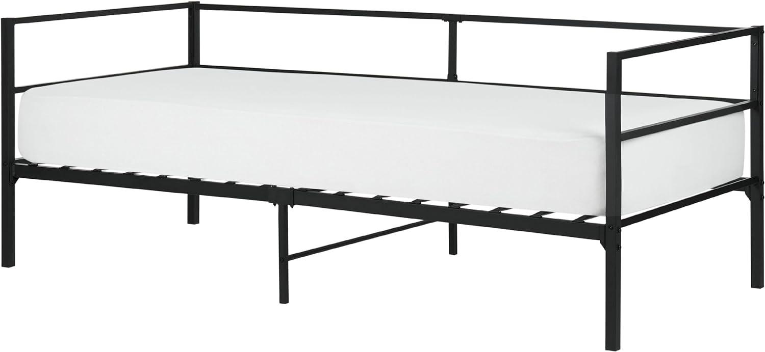 Bett mit Lattenrost BATTUT 90 x 200 cm Metall Schwarz Bild 1