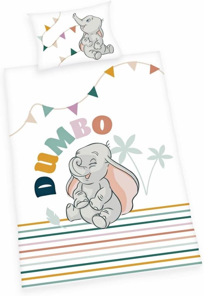 Disney Dumbo Bettwäsche 100x135 cm - 100 Prozent Baumwolle - GREEN von OEKO-TEX Bild 1