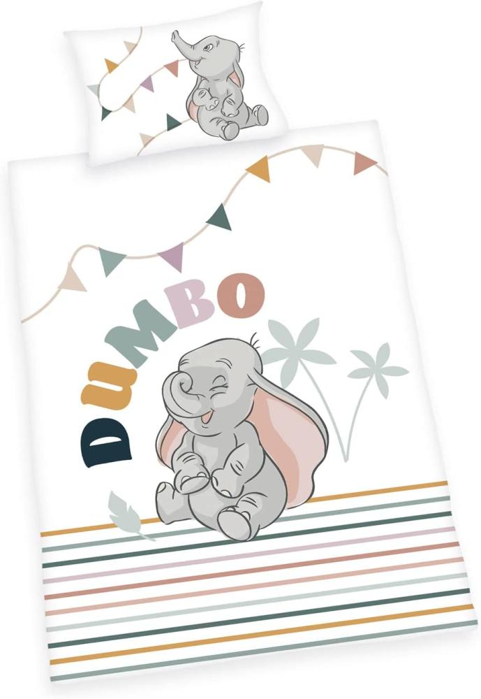 Disney Dumbo Bettwäsche 100x135 cm - 100 Prozent Baumwolle - GREEN von OEKO-TEX Bild 1