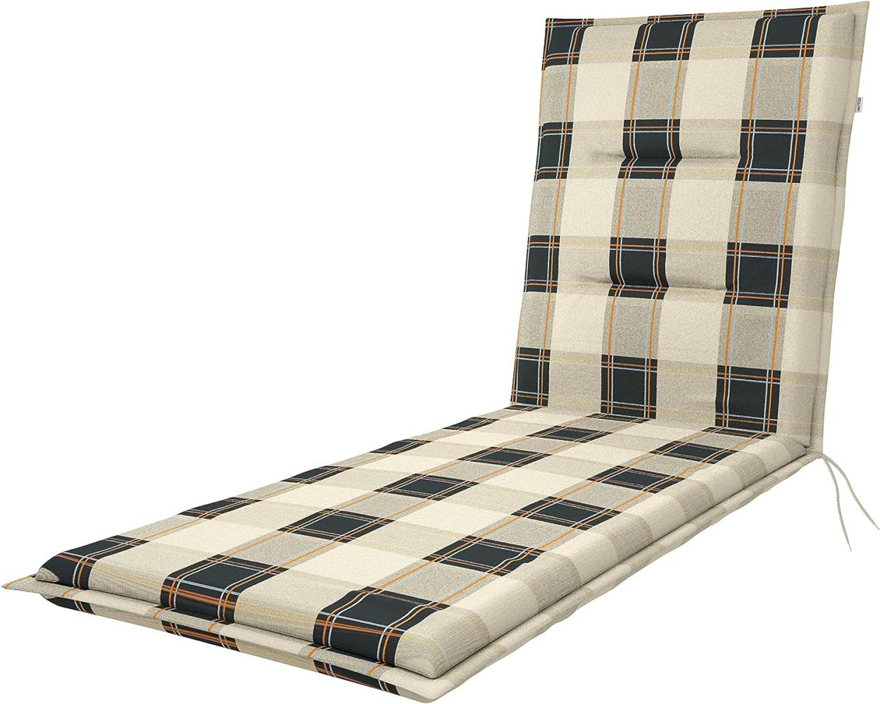 Doppler Rollliegenauflage Spot ca. 195 x 60 x 5 cm karo grau Bild 1
